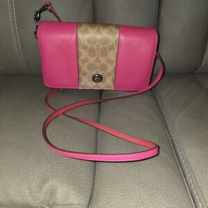 Hot Pink Coach 1941 Dinky Leather Crossbody